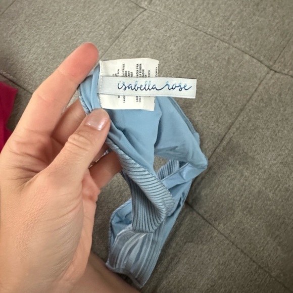 Light Blue Ribbed Bikini Bottom - Picture 2 of 5